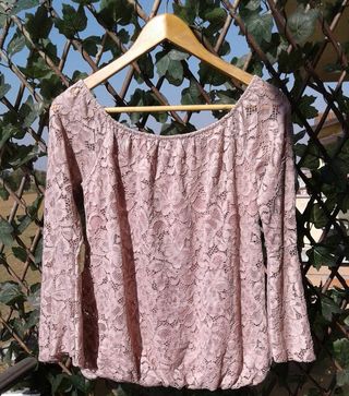 Blusa pizzo rosa taglia M