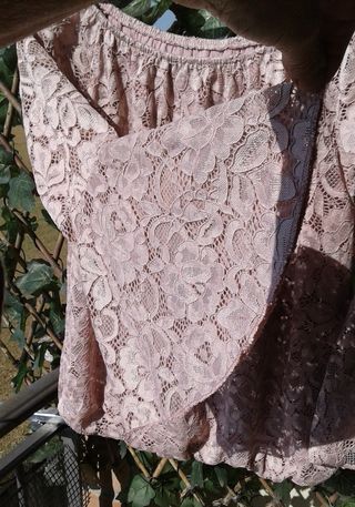 Blusa pizzo rosa taglia M
