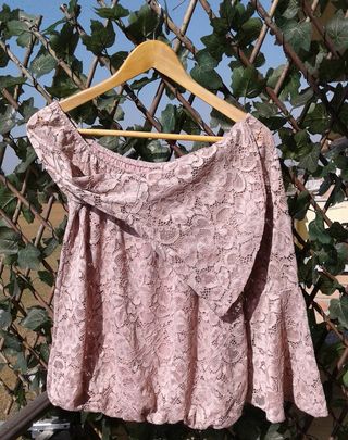 Blusa pizzo rosa taglia M