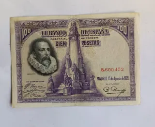Billete 100 Pesetas 1928 Banco de España