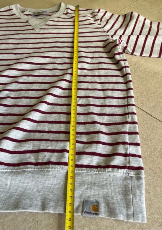 Carhartt Girocollo Righe Rosso Taglia S