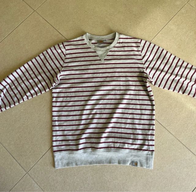 Carhartt Girocollo Righe Rosso Taglia S