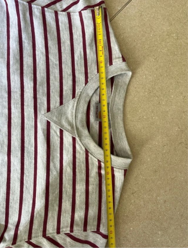 Carhartt Girocollo Righe Rosso Taglia S