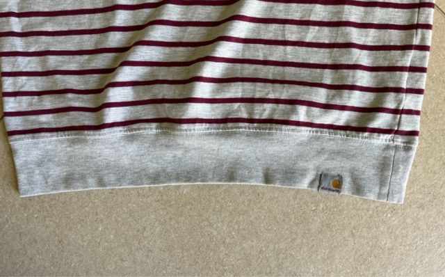 Carhartt Girocollo Righe Rosso Taglia S