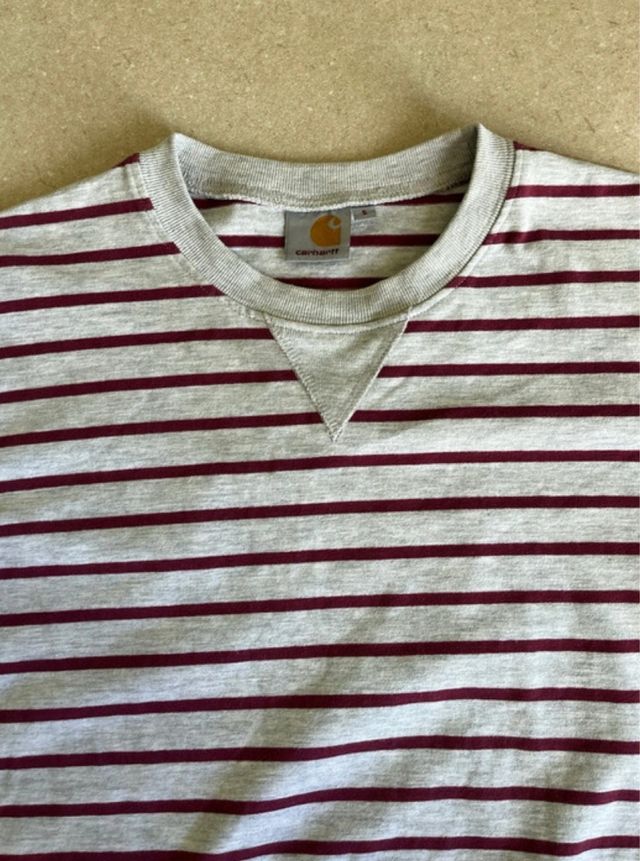 Carhartt Girocollo Righe Rosso Taglia S