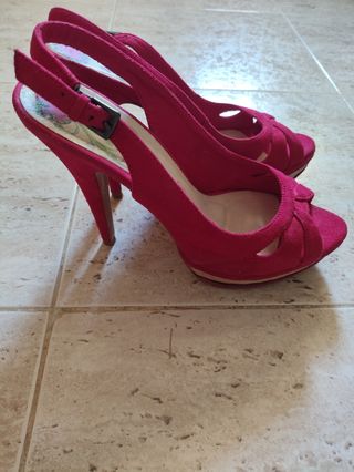 Zapatos de fiesta terciopelo rosa Talla 40
