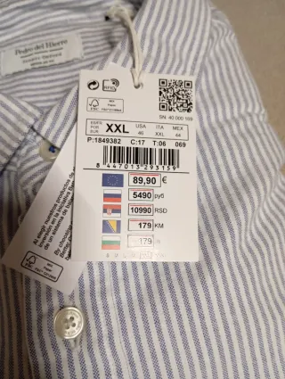 Camisa Pedro del Hierro Rayas Azul Blanco