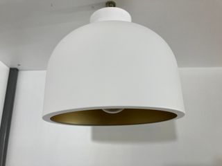 Lampada soffitto metallo bianco/oro