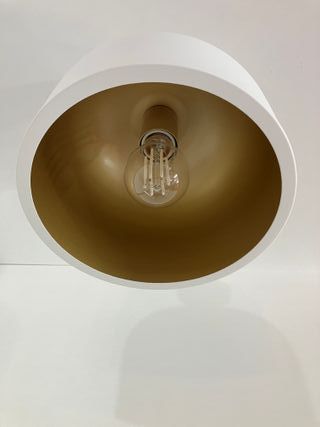 Lampada soffitto metallo bianco/oro