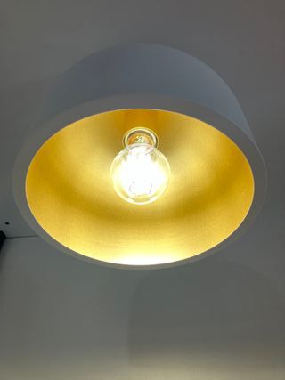 Lampada soffitto metallo bianco/oro