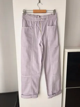 Vaqueros Mango Talla S Lila