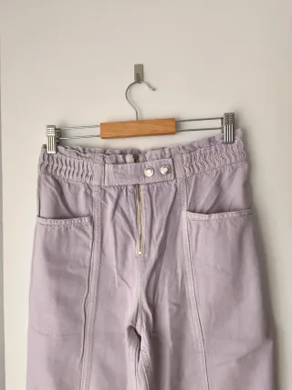 Vaqueros Mango Talla S Lila