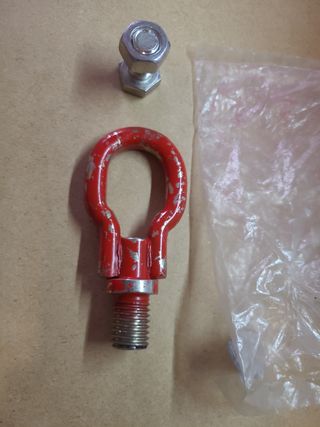 Enganche remolque vintage rojo