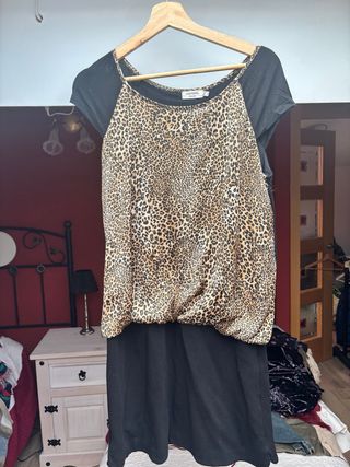 Vestido CORTEFIEL Animal Print Talla M
