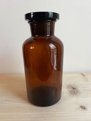 Boccetta antica farmacia ambrata