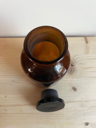 Boccetta antica farmacia ambrata