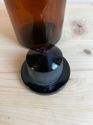 Boccetta antica farmacia ambrata