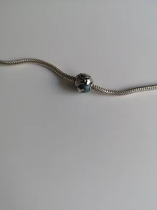 Pulsera Pandora Plata con Charm Globo Mundo