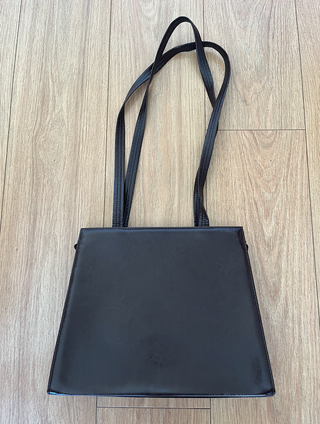 Bolso vintage años 60 70 negro y marron