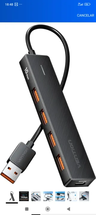 Hub USB Vention 10Gbps