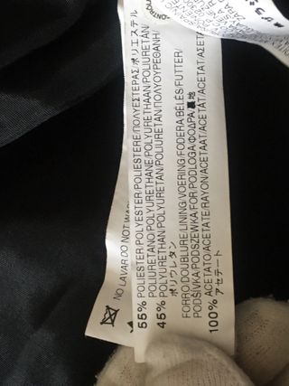 Gabardina corta Zara Negra Talla M