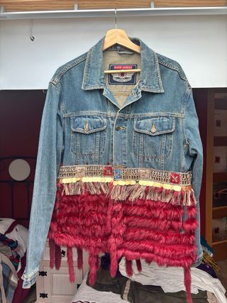 Chaqueta vaquera BASIC SERIES con flecos
