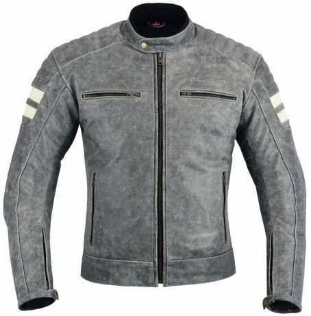 Chaqueta de Piel Hades Gris