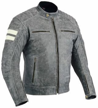 Chaqueta de Piel Hades Gris