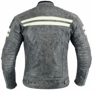 Chaqueta de Piel Hades Gris