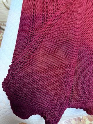 Manta tejida a mano para cama