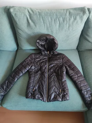 Chaqueta básica negra mujer