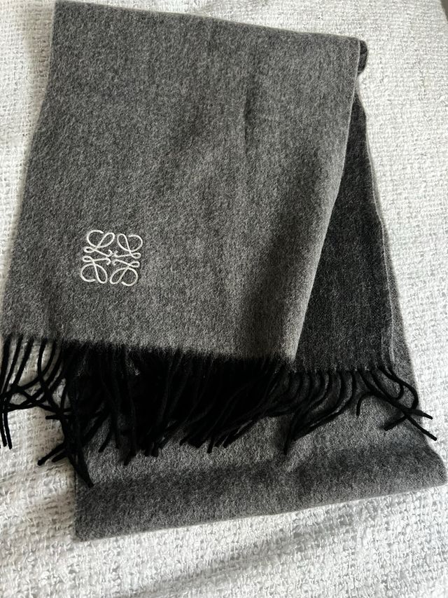 Bufanda de lana Loewe gris