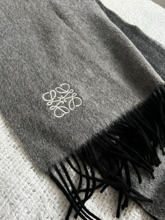 Bufanda de lana Loewe gris