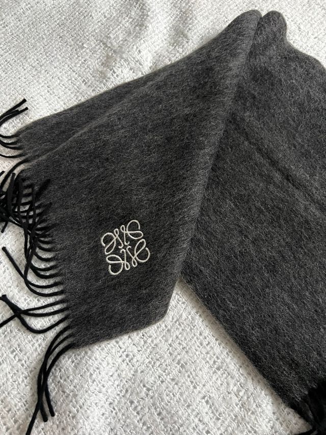 Bufanda de lana Loewe gris