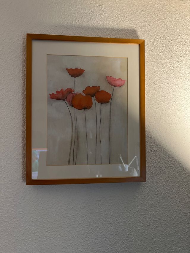 Cuadro Flores Rojas y Rosas