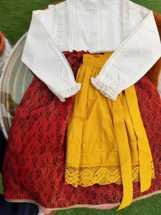✨ TRAJE DE BATURRA.Niña 6-8. HECHO a mano. NUEVO. 