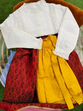 ✨ TRAJE DE BATURRA.Niña 6-8. HECHO a mano. NUEVO. 