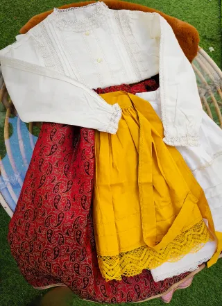 ✨ TRAJE DE BATURRA.Niña 6-8. HECHO a mano. NUEVO. 