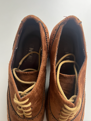 Zapatos tipo oxford con plataforma marrones
