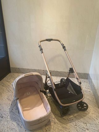 carrito de paseo bebé color beige