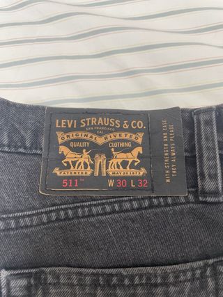 Levi's 511 W30 L32 Jeans Negros