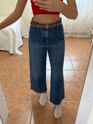 Pantalón Zara recto azul