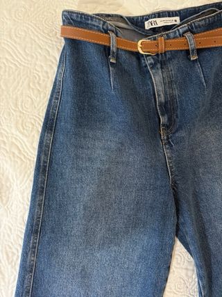 Pantalón Zara recto azul