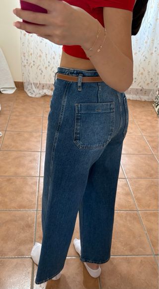 Pantalón Zara recto azul