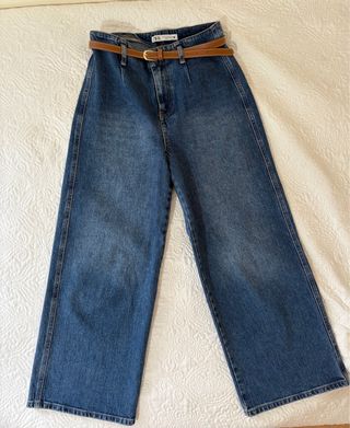 Pantalón Zara recto azul