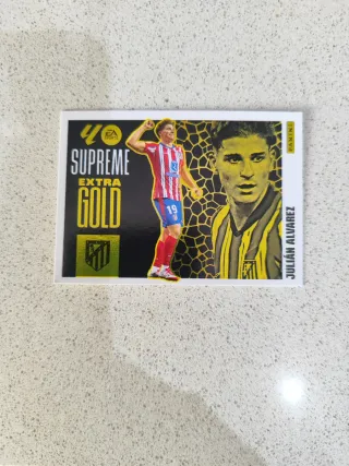 CROMO EXTRA GOLD SUPREME JULIÁN ÁLVAREZ ATLÉTICO.