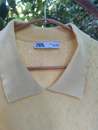 Top Zara Amarillo Talla S
