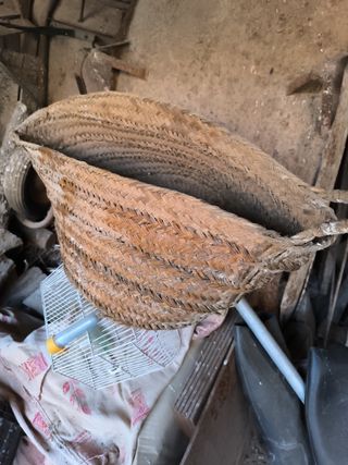 Capazo de esparto artesanal
