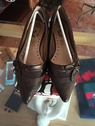 Zapatos planos marrones mujer T.38