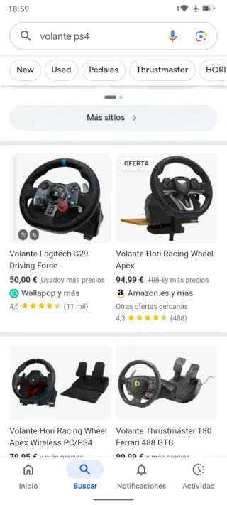 Volante y Pedales PS4